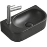 Mexen Viera umywalka nablatowa prawa 40 x 21 cm, czarna mat - 21274085R