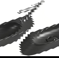 Mexen Viera umywalka nablatowa lewa 40 x 21 cm, czarna mat - 21274085L