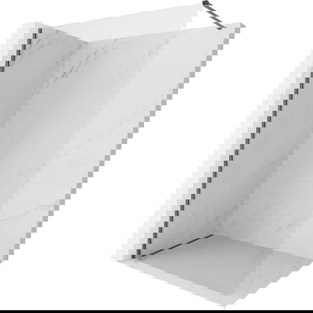 Mexen Kioto-X ścianka prysznicowa Walk-in 140 x 200 cm, transparent 10 mm, gun gray szczotkowany - 800-140-101-66-00-X