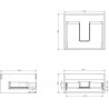 Mexen Box-A korpus szafki podumywalkowej 50 cm, 1 szuflada, grafit mat - 91AX0-0500-235-1-66