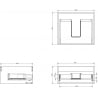 Mexen Box-A korpus szafki podumywalkowej 50 cm, 1 szuflada, czarny mat - 91AX0-0500-235-1-71