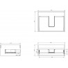 Mexen Box-A korpus szafki podumywalkowej 60 cm, 1 szuflada, biały połysk - 91AX0-0600-235-1-00
