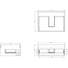 Mexen Box-A korpus szafki podumywalkowej 60 cm, 1 szuflada, grafit mat - 91AX0-0600-235-1-66