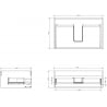 Mexen Box-A korpus szafki podumywalkowej 70 cm, 1 szuflada, orzech - 91AX0-0700-235-1-86
