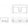 Mexen Box-A korpus szafki podumywalkowej 80 cm, 1 szuflada, grafit mat - 91AX0-0800-235-1-66