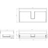 Mexen Box-A korpus szafki podumywalkowej 90 cm, 1 szuflada, biały połysk - 91AX0-0900-235-1-00