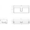 Mexen Box-A korpus szafki podumywalkowej 100 cm, 1 szuflada, grafit mat - 91AX0-1000-235-1-66