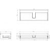 Mexen Box-A korpus szafki podumywalkowej 120 cm, 1 szuflada, orzech - 91AX0-1200-235-1-86
