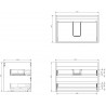 Mexen Box-A korpus szafki podumywalkowej 70 cm, 2 szuflady, biały mat - 91AX0-0700-470-2-01