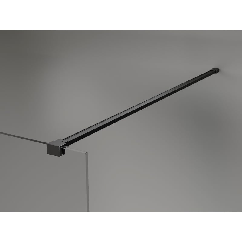 Mexen Kioto-X ścianka prysznicowa Walk-in 50 x 200 cm, transparent 10 mm, czarna - 800-050-101-70-00-X