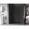 Mexen Kioto-X ścianka prysznicowa Walk-in 90 x 200 cm, transparent 10 mm, czarna - 800-090-101-70-00-X