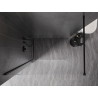 Mexen Kioto-X ścianka prysznicowa Walk-in 140 x 200 cm, transparent 10 mm, czarna - 800-140-101-70-00-X