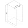 Mexen Kioto-X ścianka prysznicowa Walk-in 80 x 200 cm, transparent 10 mm, nikiel szczotkowany - 800-080-101-97-00-X