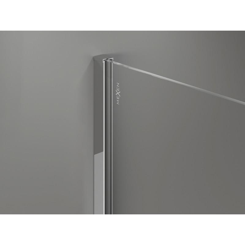 Mexen Kioto-X ścianka prysznicowa Walk-in 120 x 200 cm, szron 10 mm, chrom - 800-120-101-01-30-X