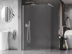 Mexen Kioto-X ścianka prysznicowa Walk-in 80 x 200 cm, szron 10 mm, biała - 800-080-101-20-30-X