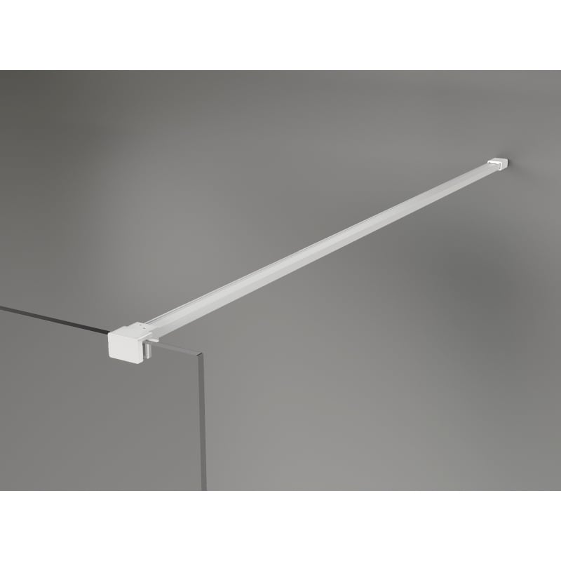 Mexen Kioto-X ścianka prysznicowa Walk-in 120 x 200 cm, szron 10 mm, biała - 800-120-101-20-30-X