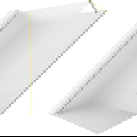 Mexen Kioto-X ścianka prysznicowa Walk-in 50 x 200 cm, szron 10 mm, złota - 800-050-101-50-30-X