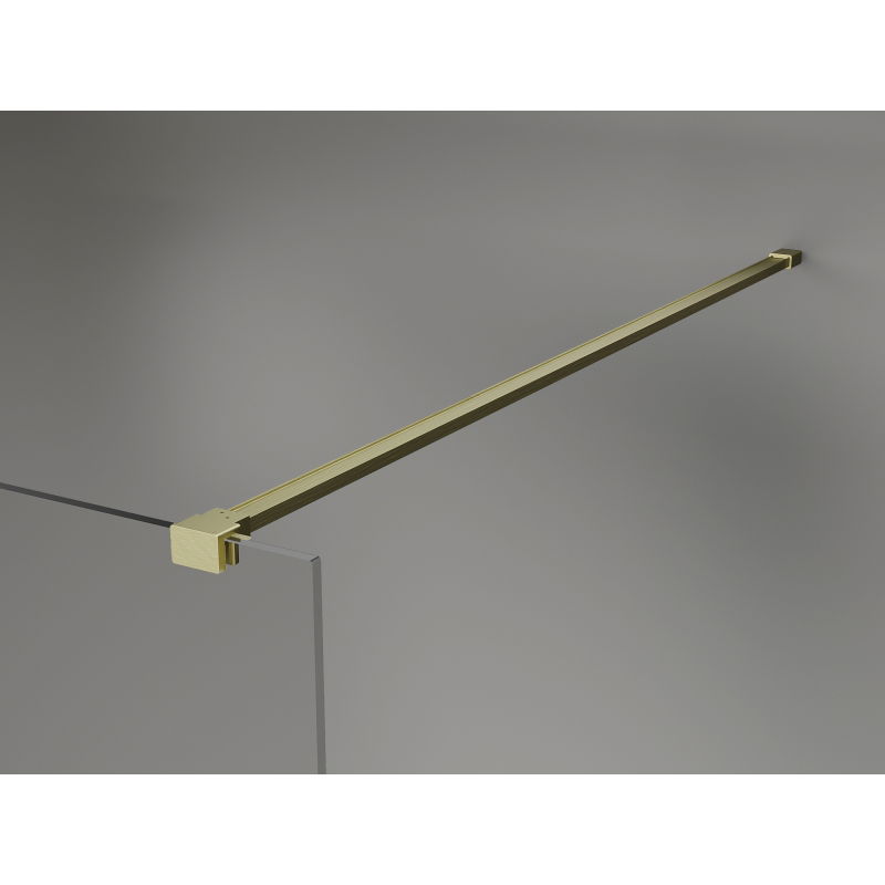 Mexen Kioto-X ścianka prysznicowa Walk-in 80 x 200 cm, szron 10 mm, złota szczotkowana - 800-080-101-55-30-X