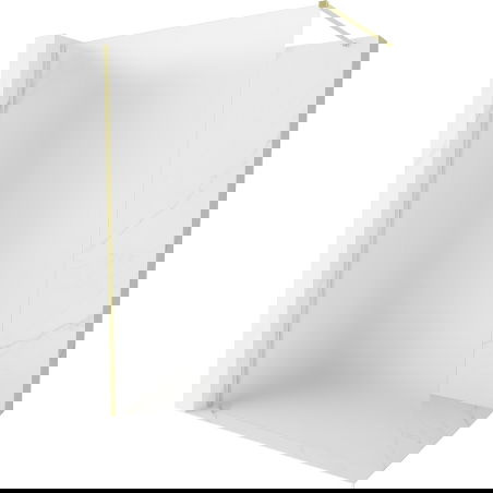 Mexen Kioto-X ścianka prysznicowa Walk-in 100 x 200 cm, szron 10 mm, złota szczotkowana - 800-100-101-55-30-X