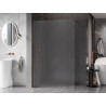 Mexen Kioto-X ścianka prysznicowa Walk-in 60 x 200 cm, szron 10 mm, różowe złoto - 800-060-101-60-30-X