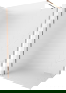 Mexen Kioto-X ścianka prysznicowa Walk-in 100 x 200 cm, szron 10 mm, różowe złoto - 800-100-101-60-30-X