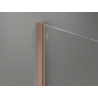 Mexen Kioto-X ścianka prysznicowa Walk-in 60 x 200 cm, szron 10 mm, miedź szczotkowana - 800-060-101-65-30-X