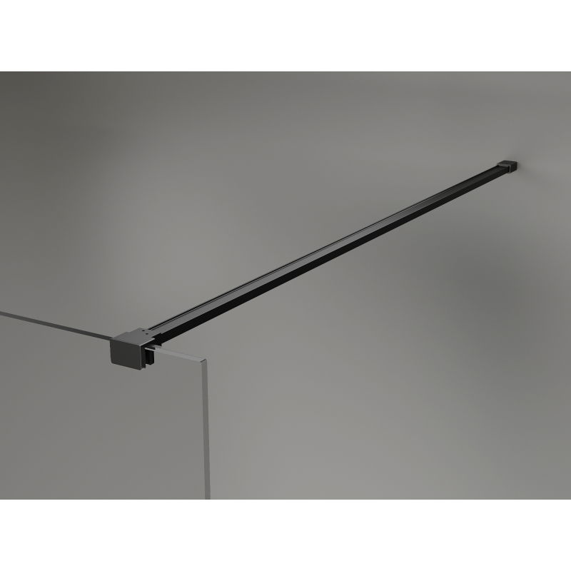 Mexen Kioto-X ścianka prysznicowa Walk-in 50 x 200 cm, szron 10 mm, czarna - 800-050-101-70-30-X