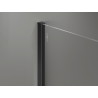 Mexen Kioto-X ścianka prysznicowa Walk-in 60 x 200 cm, szron 10 mm, czarna - 800-060-101-70-30-X