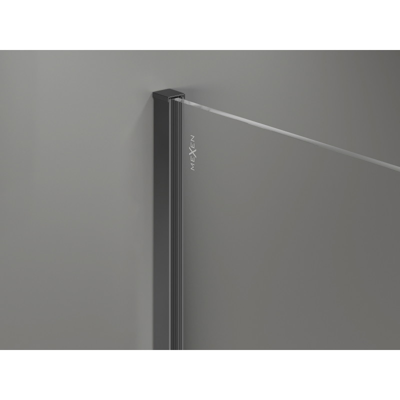 Mexen Kioto-X ścianka prysznicowa Walk-in 60 x 200 cm, szron 10 mm, gun metal - 800-060-101-95-30-X