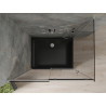 Mexen Omega kabina prysznicowa rozsuwana 120 x 90 cm, grafit, chrom + brodzik Flat, czarny - 825-120-090-01-40-4070