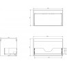 Mexen Box-A korpus szafki podumywalkowej 80 cm, 1 szuflada, biały połysk - 91AX0-0800-470-1-00