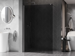Mexen Kioto-X ścianka prysznicowa Walk-in 160 x 200 cm, grafit 10 mm, chrom - 800-160-101-01-40-X