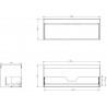Mexen Box-A korpus szafki podumywalkowej 120 cm, 1 szuflada, biały połysk - 91AX0-1200-470-1-00