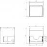 Mexen Box-A korpus szafki podumywalkowej 45 cm, 1 szuflada, biały mat - 91AX0-0450-470-1-01