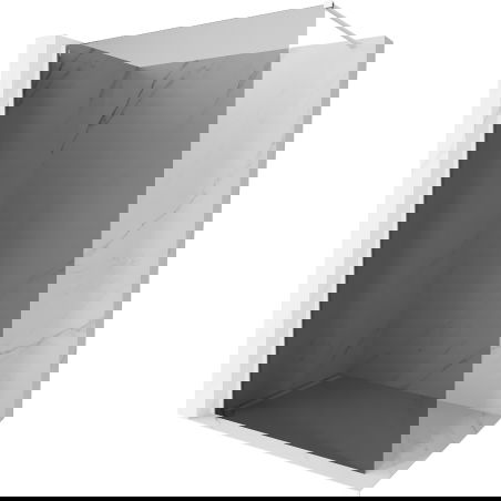 Mexen Kioto-X ścianka prysznicowa Walk-in 160 x 200 cm, grafit 10 mm, biała - 800-160-101-20-40-X