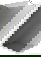 Mexen Kioto-X ścianka prysznicowa Walk-in 100 x 200 cm, grafit 10 mm, złota - 800-100-101-50-40-X