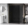 Mexen Kioto-X ścianka prysznicowa Walk-in 130 x 200 cm, grafit 10 mm, złota - 800-130-101-50-40-X