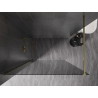 Mexen Kioto-X ścianka prysznicowa Walk-in 130 x 200 cm, grafit 10 mm, złota - 800-130-101-50-40-X
