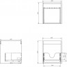 Mexen Box-A korpus szafki podumywalkowej 40 cm, 1 szuflada, grafit mat - 91AX0-0400-470-1-66