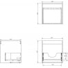 Mexen Box-A korpus szafki podumywalkowej 45 cm, 1 szuflada, czarny mat - 91AX0-0450-470-1-71