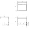 Mexen Box-A korpus szafki podumywalkowej 50 cm, 1 szuflada, czarny mat - 91AX0-0500-470-1-71