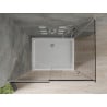 Mexen Omega kabina prysznicowa rozsuwana 100 x 80 cm, grafit, chrom + brodzik Flat, bialy - 825-100-080-01-40-4010