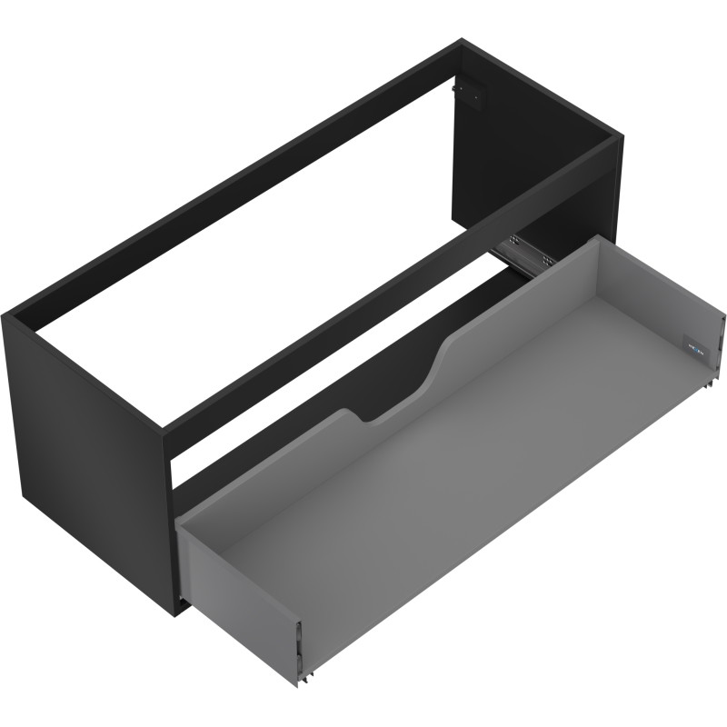 Mexen Box-A korpus szafki podumywalkowej 120 cm, 1 szuflada, czarny mat - 91AX0-1200-470-1-71