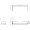 Mexen Box-A korpus szafki podumywalkowej 120 cm, 1 szuflada, czarny mat - 91AX0-1200-470-1-71
