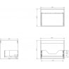 Mexen Box-A korpus szafki podumywalkowej 60 cm, 1 szuflada, dąb - 91AX0-0600-470-1-81