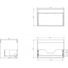 Mexen Box-A korpus szafki podumywalkowej 70 cm, 1 szuflada, dąb - 91AX0-0700-470-1-81