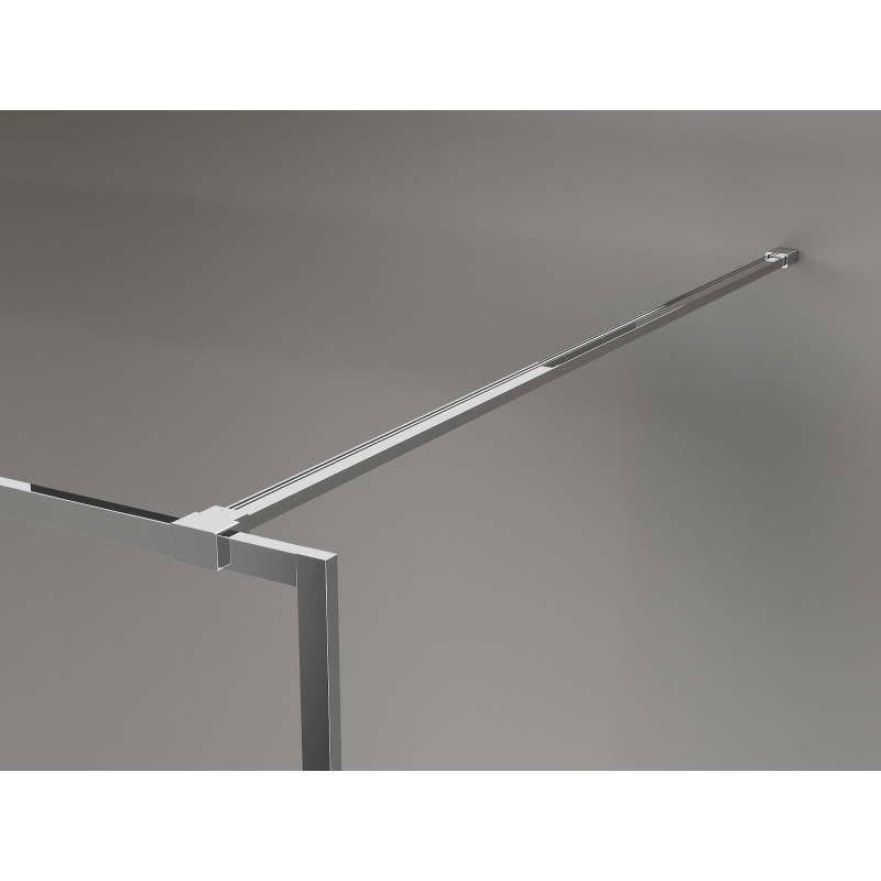 Mexen Kioto-XF ścianka prysznicowa Walk-in z ramką 120 x 202 cm, transparent 10 mm, chrom - 800-120-104-01-00-X