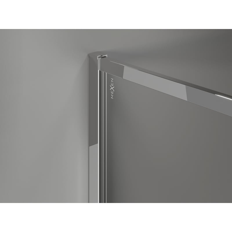 Mexen Kioto-XF ścianka prysznicowa Walk-in z ramką 120 x 202 cm, transparent 10 mm, chrom - 800-120-104-01-00-X