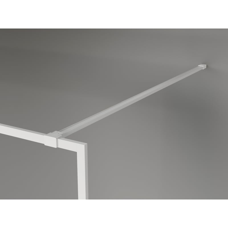 Mexen Kioto-XF ścianka prysznicowa Walk-in z ramką 80 x 202 cm, transparent 10 mm, biała - 800-080-104-20-00-X