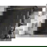 Mexen Kioto-XF ścianka prysznicowa Walk-in z ramką 160 x 202 cm, transparent 10 mm, złota - 800-160-104-50-00-X
